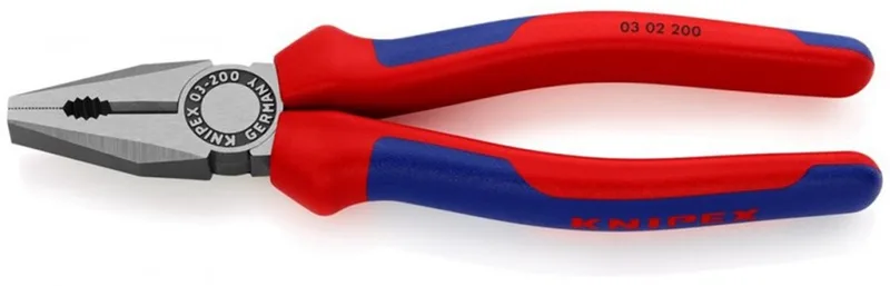 Combinatietang - 0302-200 by Knipex, Red – product image 1 of 2