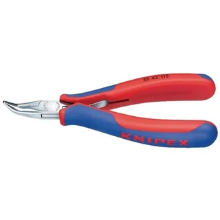 Elektronikgreifzange L.145mm pol. flach/rd.gebogen KNIPEX Mehrkomp.-Hüllen by Knipex – product image 1 of 2