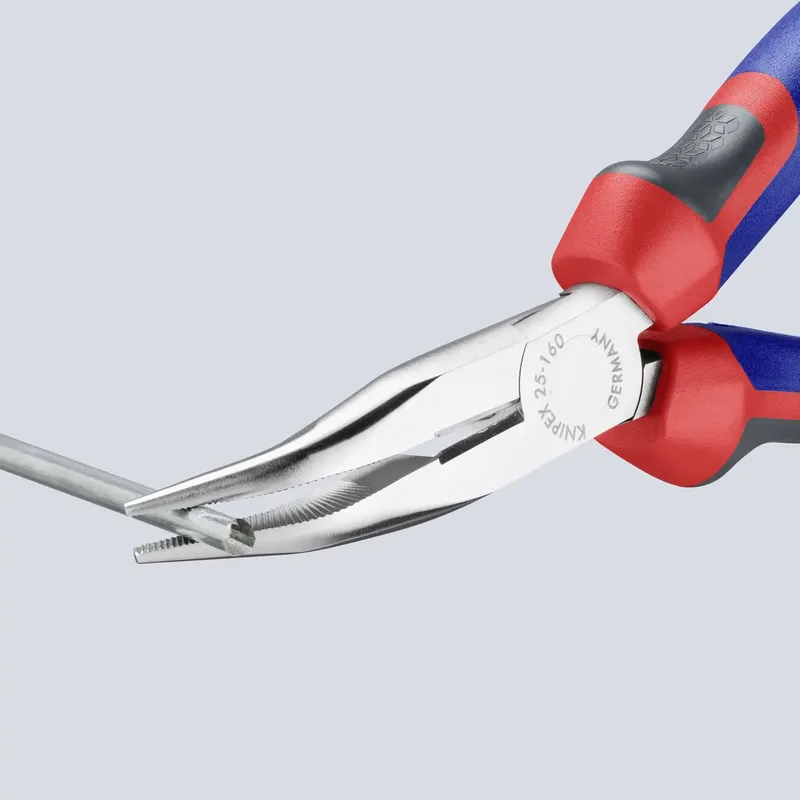 Flachrundzange L.160mm flachrund 40Grad gew.Mehrkomp.-Hülle de Knipex – image du produit 2 sur 3