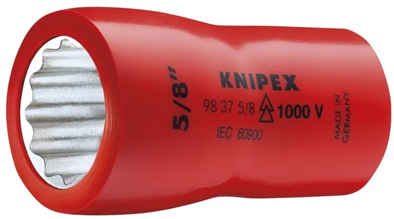 Geïsoleerde Dopsleutel 3/8" 5/16" Dubbel Zeskant by Knipex, Red – product image