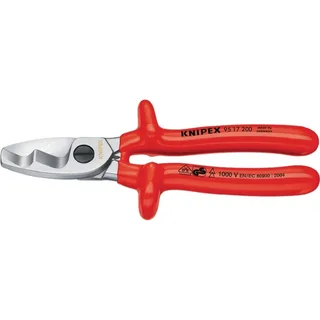 Kabelschere L.200mm Kopf verchr.VDE tauchisol van Knipex – productafbeelding 1 van 2
