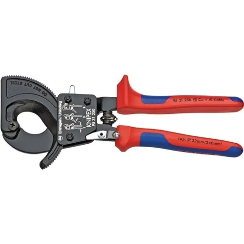 Kabelschneider Gesamt-L.250mm max.32 (240 mm²)mm 2-K.-Hüllen KNIPEX van Knipex – productafbeelding