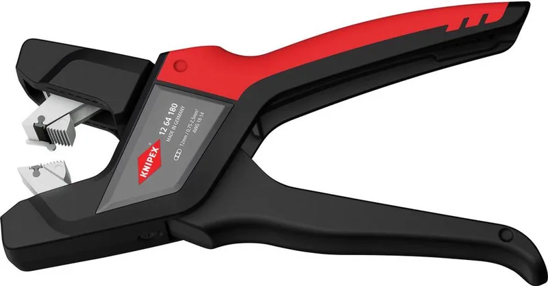 KNIP striptang 1264, le 180mm, stripbereik diam 0.9 - 1.8mm by Knipex, Kleurloos – product image