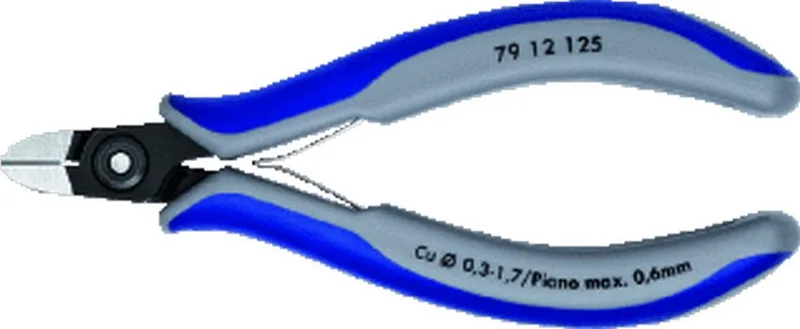 Knipex 79 12 125 Elektronik och finmekanik Sidoskärare med facett 125 mm von Knipex, Kleurloos – Produktbild