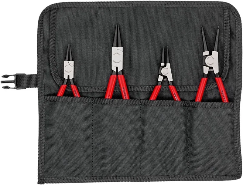 Sicherungsringzangensatz 4-tlg.in Rolltasche 10-60mm KNIPEX von Knipex, Kleurloos – Produktbild