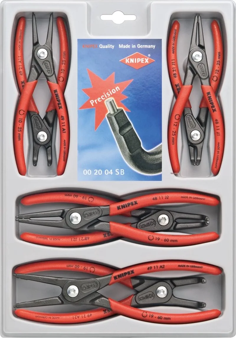 Sicherungsringzangensatz 8-tlg.KNIPEX von Knipex, Kleurloos – Produktbild