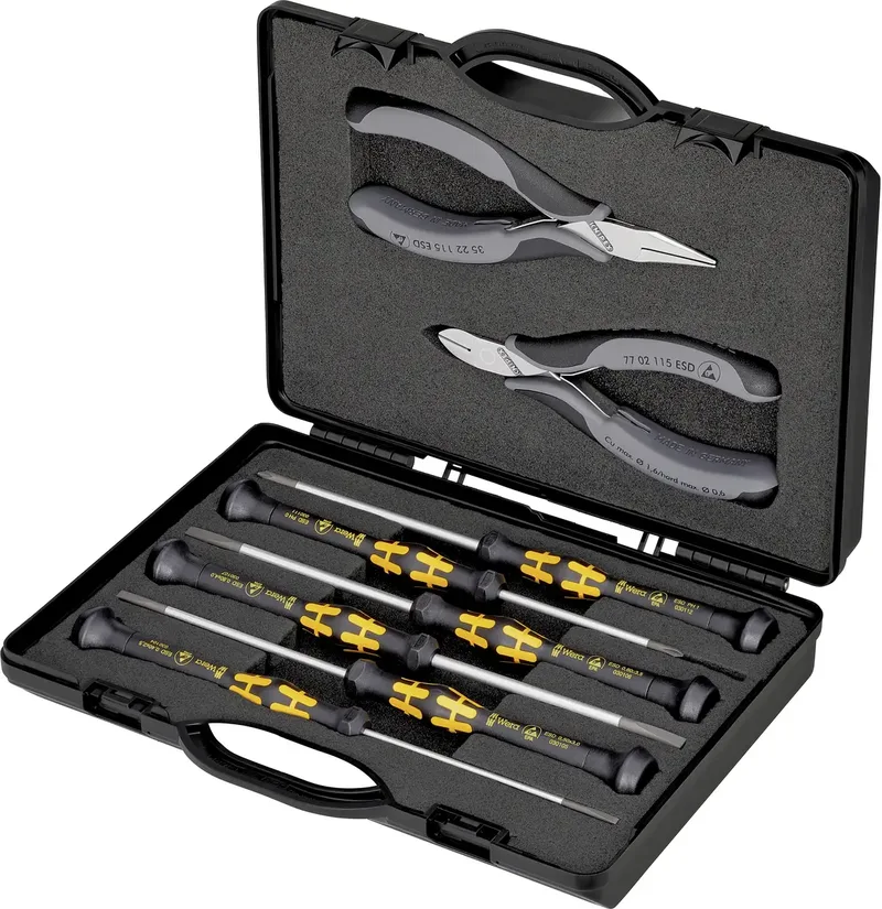 Knipex 00 20 18 ESD Jeu doutils pour électricien en valise 8 pièces de Knipex – image du produit