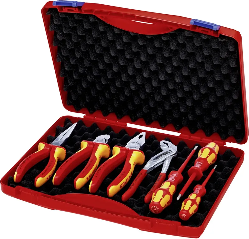 Knipex 7-delig Gereedschapsbox RED Electro Set 2 - 00 21 15 van Knipex – productafbeelding