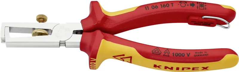 Knipex 11 06 160 T Abisolierzange 10 mm² (max) 7 (max) 5 mm (max) by Knipex – product image