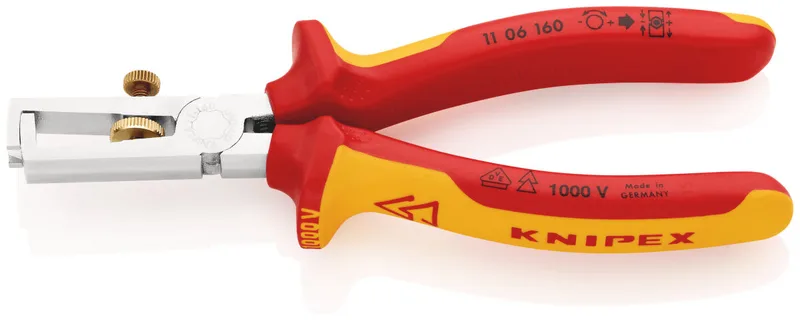 Knipex 160 mm Afstriptang met openingsveer universeel - VDE - 11 06 160 van Knipex – productafbeelding