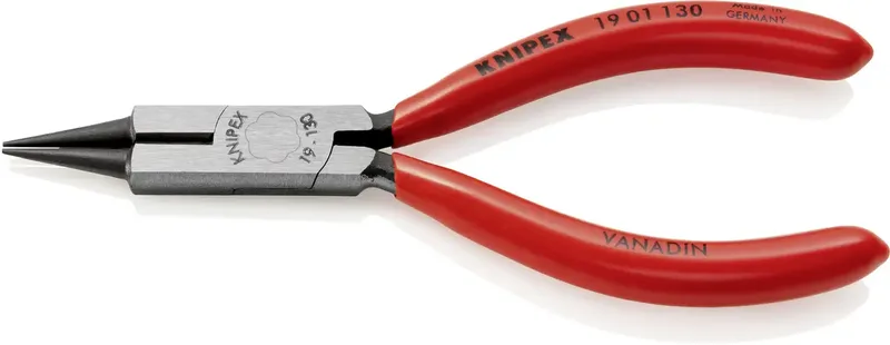 Knipex 19 01 130 pour lélectronique et la mécanique de précision Pince à bouts ronds droite Acier électrique Vanadium 130 mm de Knipex – image du produit 1 sur 2