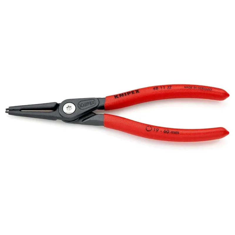 Knipex 48 11 J2 Pince pour circlips Adapté pour (pinces pour circlips) circlips intérieurs 19-60 mm Forme de la panne (détails) droite de Knipex, Gris – image du produit 2 sur 3