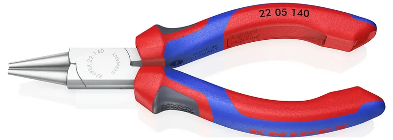 Knipex 22 05 140 pour lélectronique et la mécanique de précision Pince à bouts ronds droite Acier magnétique Chrome-Vanadium 140 mm de Knipex – image du produit 2 sur 2