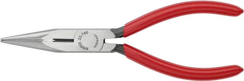 Knipex 25 01 160 Elektrotechnik und Feinwerktechnik Flachrundzange Gerade Vanadium Elektrostahl 160 mm by Knipex – product image