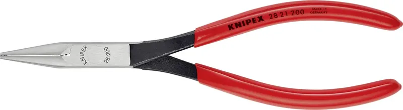 Knipex 28 21 200 pour lélectronique et la mécanique de précision Pince plate à becs ronds droite Acier à outils 200 mm de Knipex – image du produit