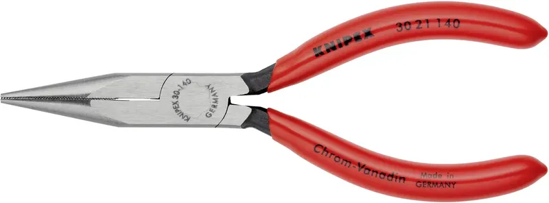 Knipex 30 21 140 Elektrotechnik und Feinwerktechnik Flachrundzange Gerade Chrom-Vanadium Elektrostahl 140 mm by Knipex – product image