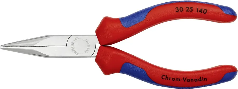 Knipex 30 25 140 Elektrotechnik und Feinwerktechnik Flachrundzange Gerade Chrom-Vanadium Elektrostahl 140 mm by Knipex – product image 1 of 2
