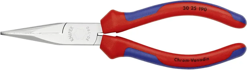 Knipex 30 25 190 Werkstatt Flachrundzange Gerade Chrom-Vanadium Elektrostahl 190 mm by Knipex – product image