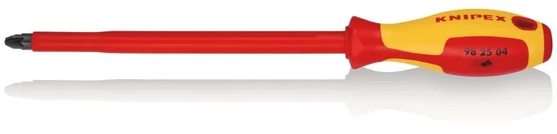 Knipex 98 25 04 VDE Tournevis cruciforme PZ 4 Longueur de la lame: 200 mm DIN EN 60900 de Knipex, Jaune – image du produit