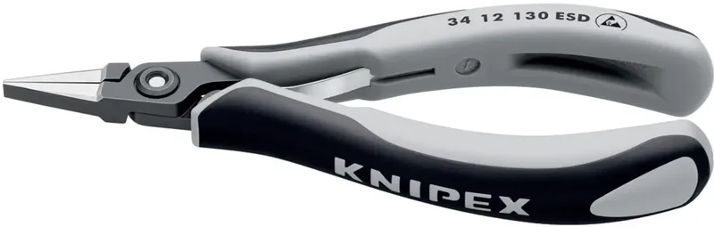 Knipex 34 12 130 ESD ESD Flachzange Gerade Chrom-Vanadium Kugellagerstahl 135 mm de Knipex – image du produit