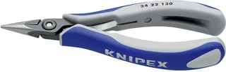 Knipex 34 22 130 Elektrotechnik und Feinwerktechnik Flachrundzange Gerade Chrom-Vanadium Kugellagerstahl 135 mm de Knipex – image du produit 2 sur 2