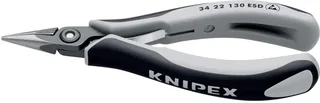 Knipex 34 22 130 ESD ESD Flachrundzange Gerade Chrom-Vanadium Kugellagerstahl 135 mm de Knipex – image du produit 1 sur 2