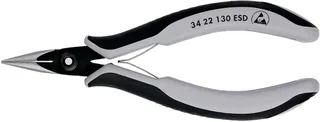 Knipex 34 22 130 ESD ESD Flachrundzange Gerade Chrom-Vanadium Kugellagerstahl 135 mm de Knipex – image du produit 2 sur 2