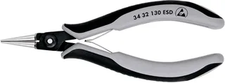 Knipex 34 32 130 ESD ESD Rundzange Gerade Chrom-Vanadium Kugellagerstahl 135 mm von Knipex – Produktbild 1 von 2