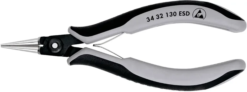 Knipex 34 32 130 ESD ESD Rundzange Gerade Chrom-Vanadium Kugellagerstahl 135 mm von Knipex – Produktbild 1 von 2
