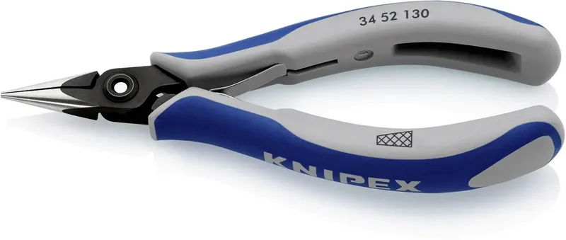 Knipex 34 52 130 Elektrotechnik und Feinwerktechnik Flachrundzange Chrom-Vanadium Kugellagerstahl 130 mm de Knipex – image du produit 1 sur 2