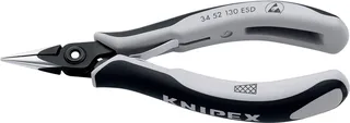 Knipex 34 52 130 ESD ESD Flachrundzange Chrom-Vanadium Kugellagerstahl 130 mm de Knipex – image du produit 1 sur 2