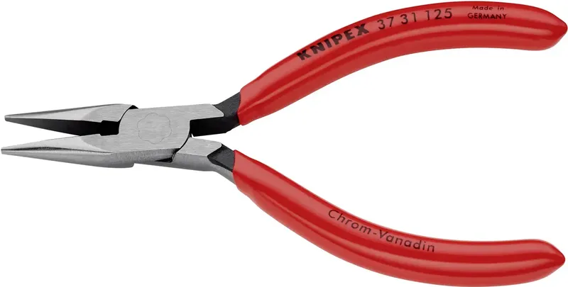 Knipex 37 31 125 Elektrotechnik und Feinwerktechnik Flachrundzange Gerade Werkzeugstahl 125 mm von Knipex – Produktbild