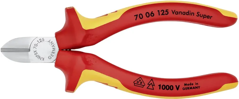 Knipex 70 06 125 Zijkniptang VDE Met facet 125 mm van Knipex – productafbeelding 1 van 2