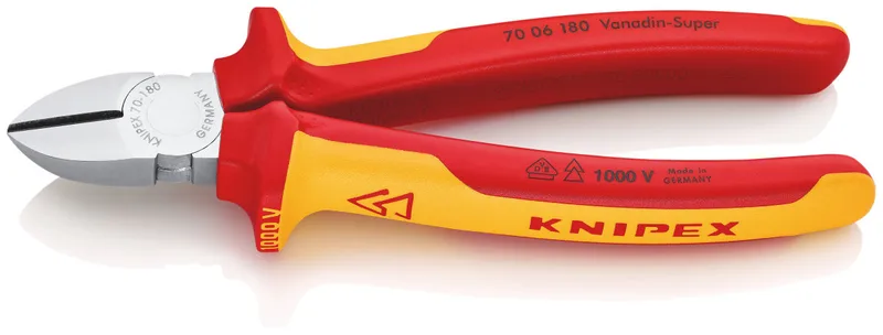 Knipex 70 06 180 Zijkniptang VDE Met facet 180 mm van Knipex – productafbeelding