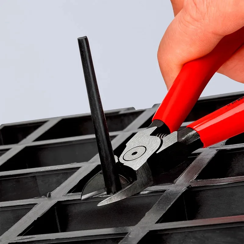 KNIPEX 72 01 160 Seitenschneider für Kunststoff 160 mm poliert mit rutschhemmendem Kunststoff überzogen von Knipex – Produktbild 2 von 6