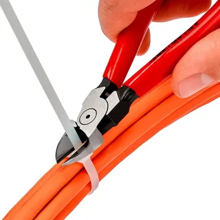 KNIPEX 72 01 160 Seitenschneider für Kunststoff 160 mm poliert mit rutschhemmendem Kunststoff überzogen von Knipex – Produktbild 5 von 6