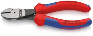 KNIPEX 74 02 160 Kraft-Seitenschneider 160 mm schwarz atramentiert poliert mit Mehrkomponenten-Hüllen von Knipex – Produktbild 1 von 2