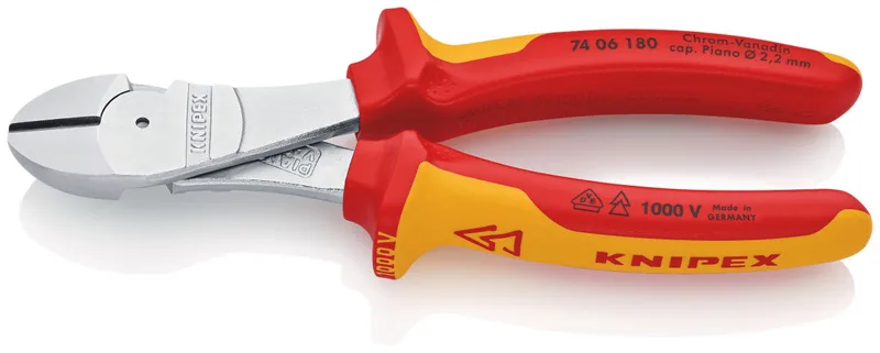 Knipex 74 06 180 Kracht-zijkniptang VDE Met facet 180 mm van Knipex – productafbeelding