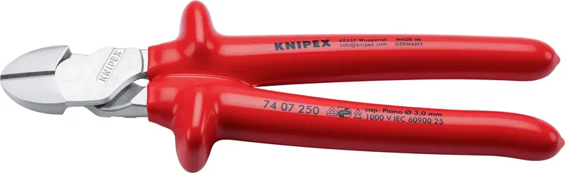 Knipex 74 07 250 VDE Kraft-Seitenschneider mit Facette 250 mm by Knipex – product image