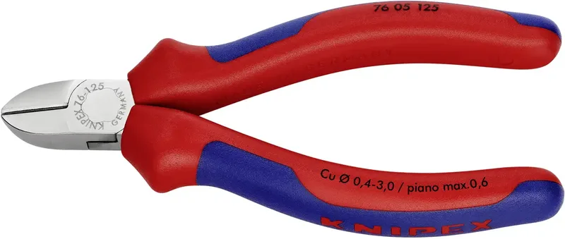 Knipex 76 05 125 Elektrotechnik und Feinwerktechnik Seitenschneider mit Facette 125 mm by Knipex – product image
