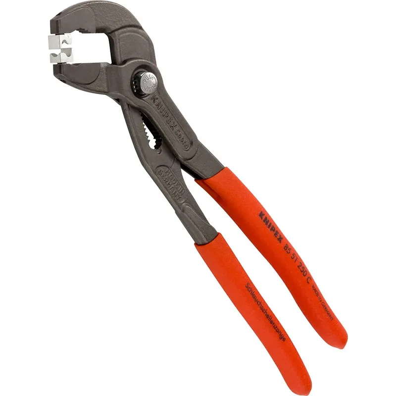 Schlauchschellenzange Gesamt-L.250mm Kopf grau atram.Ku.-Überzug KNIPEX von Knipex – Produktbild 2 von 6