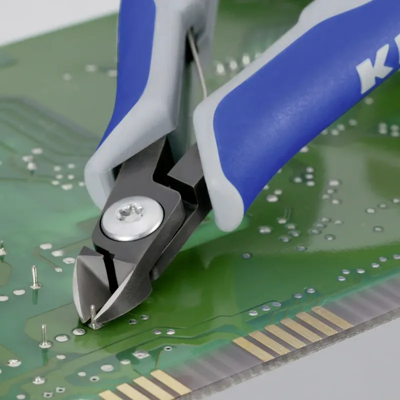 Knipex 79 22 120 pour lélectronique et la mécanique de précision Pince coupante diagonale sans facette 120 mm de Knipex – image du produit