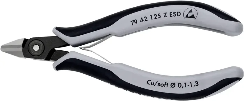 Knipex 79 42 125 Z ESD ESD Seitenschneider mit Facette 125 mm by Knipex – product image
