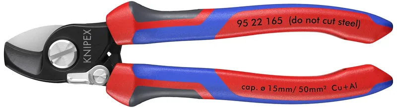Knipex 95 22 165 Kabelschere Geeignet für (Abisoliertechnik) Alu- und Kupferkabel, ein- und mehrdrähtig 15 mm 50 mm² 0 fra Knipex – produktbillede 3 af 3
