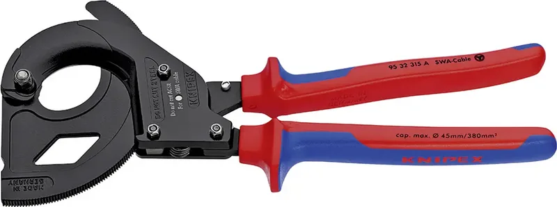 Knipex 95 32 315 A Ratschen-Kabelschneider Geeignet für (Abisoliertechnik) stahlarmierte Kabel 45 mm 380 mm² de Knipex – image du produit 1 sur 2