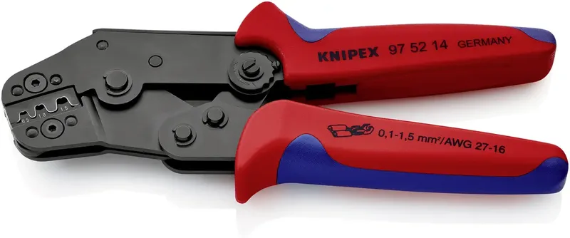 Knipex 97 52 14 Crimpzange Unisolierte, offene Steckverbinder 0.10 bis 1.5 mm² de Knipex – image du produit