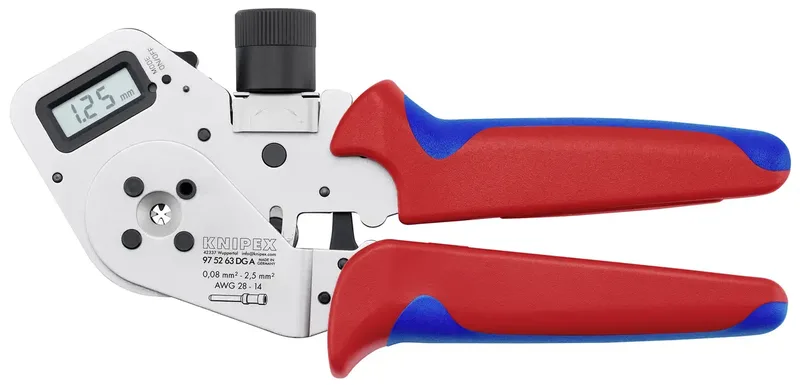 Knipex 97 52 63 DG A Pince à sertir pour contacts tournés 0.08 à 2.5 mm² coffret plastique inclus de Knipex – image du produit