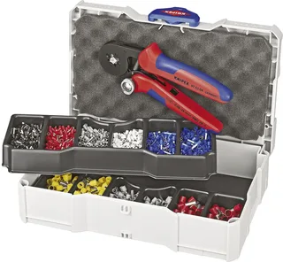 Knipex 97 90 09 Crimpzange Aderendhülsen 0.08 bis 10 mm² Inkl. Aderendhülsensortiment im Koffer von Knipex – Produktbild 1 von 2