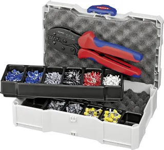 Knipex 97 90 23 Crimpzange Aderendhülsen 0.25 bis 6 mm² Inkl. Aderendhülsensortiment im Koffer fra Knipex – produktbillede 1 af 2