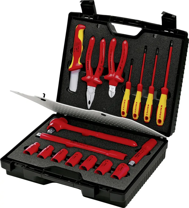 Knipex 98 99 11 Werkzeugset Elektriker im Koffer 17teilig von Knipex – Produktbild